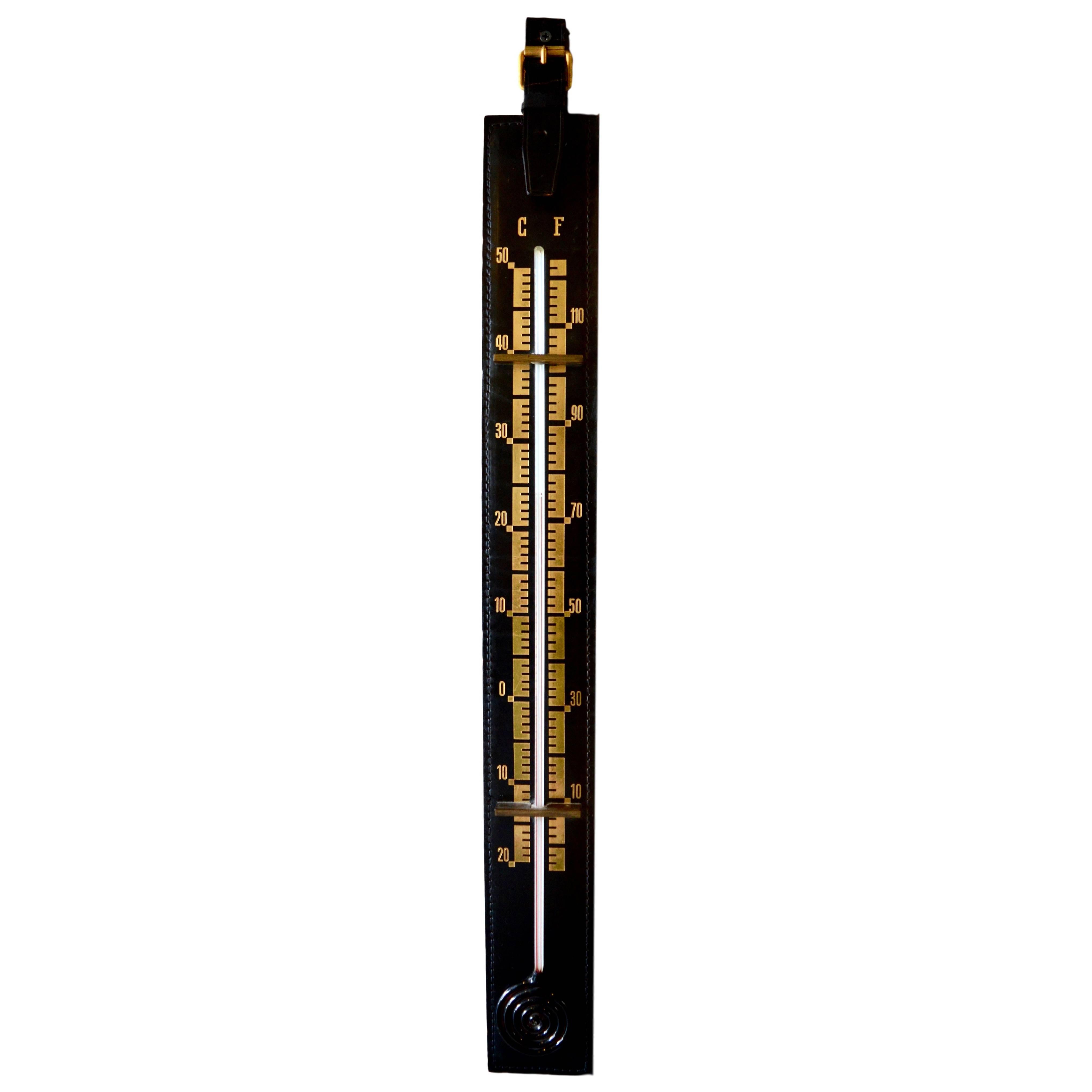 Jacques Adnet Style Wall Thermometer 