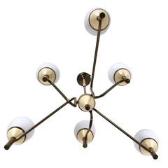 Chandelier in the Manner of Stilnovo, Italy, 1950s 12