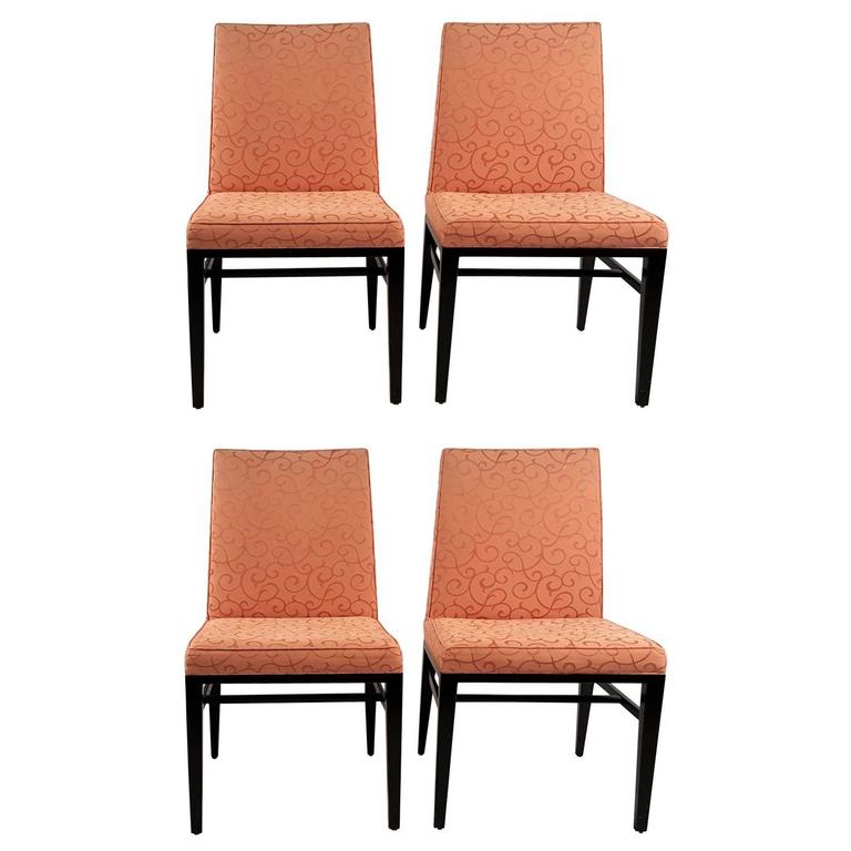 Set of Four Formal Dining Chairs by Edward Wormley for Dunbar For Sale