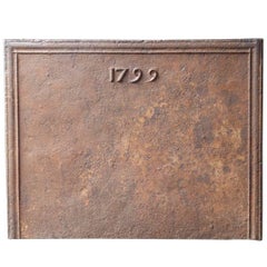 Antique 18th Century French Fireback, Dated 1799