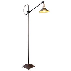 Floor Lamp, Light Vintage Shop Iron Steel Adjustable Reading Task with Claw Foot