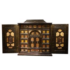 Antique Rare Florentine Cabinet in Marquetry of Precious Stones, Italy, circa 1800