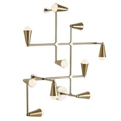 Zig-Zag Brass Made-to-order Sconce or Ceiling Light Fixture 8