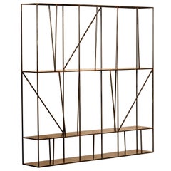 Staiths V1 Sculptural Shelving Unit — Blackened Steel — Made in Britain