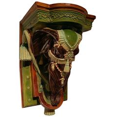 Elephant Majolica Sconce