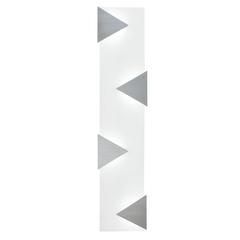 Mid-Century Modern Style Wall Art Sconce Light White Glass with Triangles