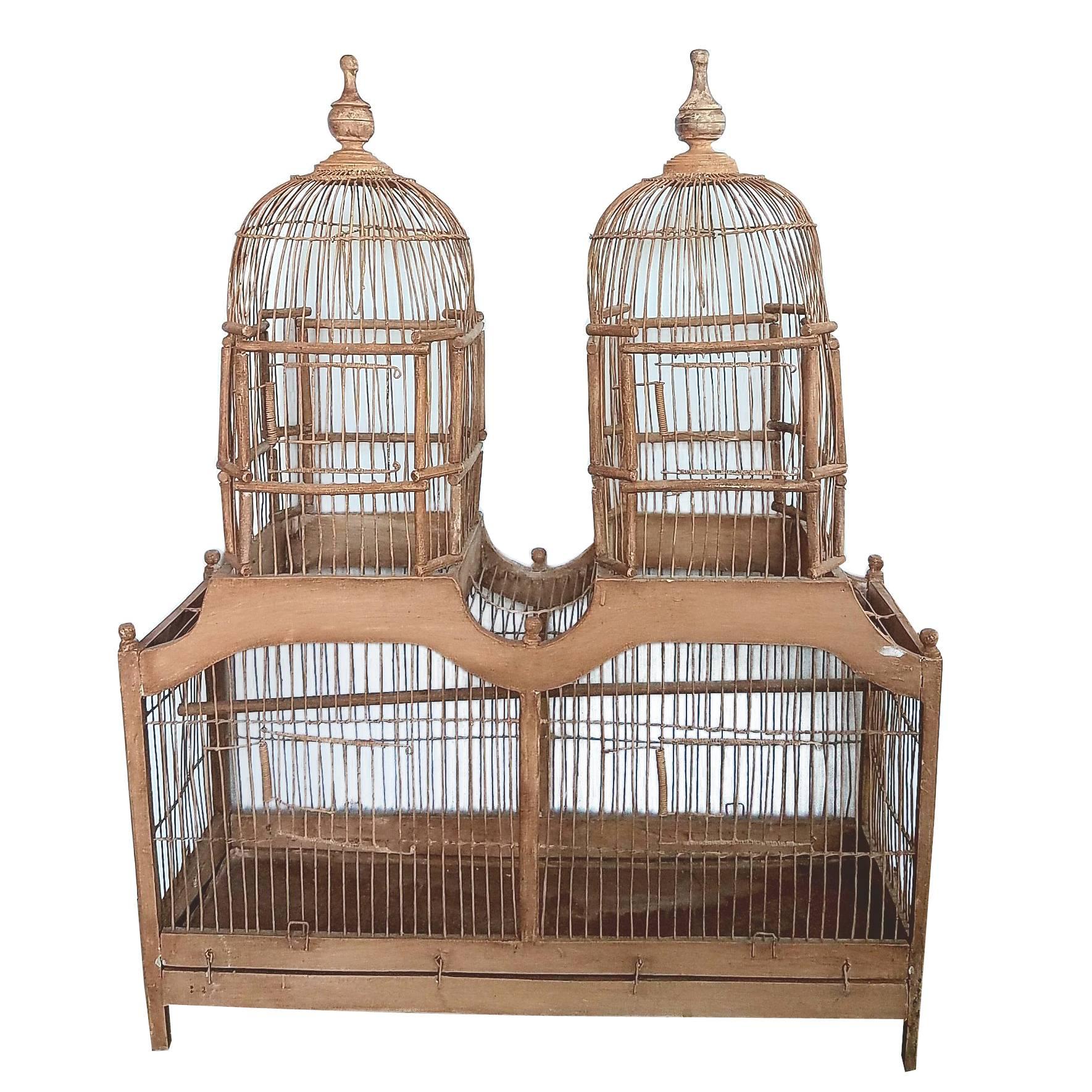 19th Century French Birdcage with Original Paint For Sale at 1stDibs