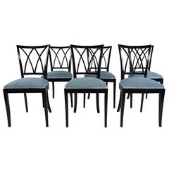 Set of Six Hollywood Regency Dining Chairs 9