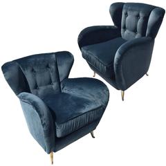Italian Armchairs Guglielmo Ulrich Attributed Design, 1960s 7
