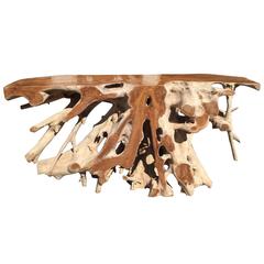 Beautiful Ancient Teak Root Console Table