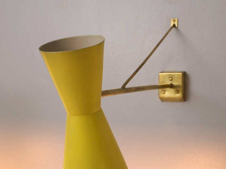 Yellow Brass Industrial Wall Lights For Sale at 1stDibs