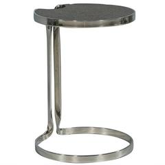 Stainless Steel and Cerused Oak Lilly Pad End Table 4