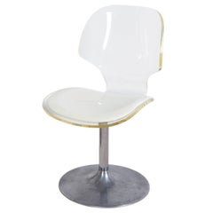 Hill Manufacturing Lucite Chair on Aluminium Tulip Base