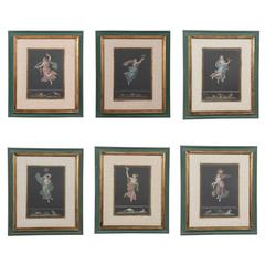 Six Hand Colored Etchings by Michelangelo Maestri, after Raphael, 18th Century 7