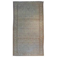 Antique Malayer Gallery Rug in Grays and Blues