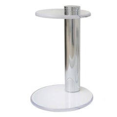 Lucite and Polished Aluminum Side Table