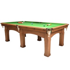 Antique Billiard Snooker or Pool Table Arts and Crafts