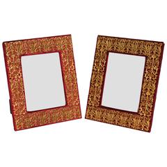 Pair of Louis XIV Style Bronze Doré Picture Frames by EF Caldwell 12