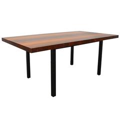 Milo Baughman Mixed Wood Dining Table for Directional