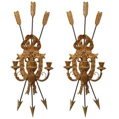 Pair of Italian Carved Giltwood Sconces 3