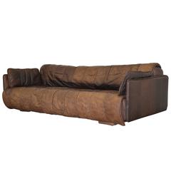 Vintage Swiss De Sede Leather Sofa / Daybed, 1970s 7