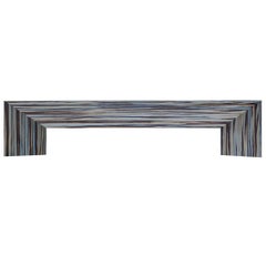 Contemporary Minimal Limited Edition Ecowood Multicolored Veneer Tuck Bench, USA
