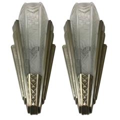 Pair of French Art Deco Sconces Signed by P. Maynadier