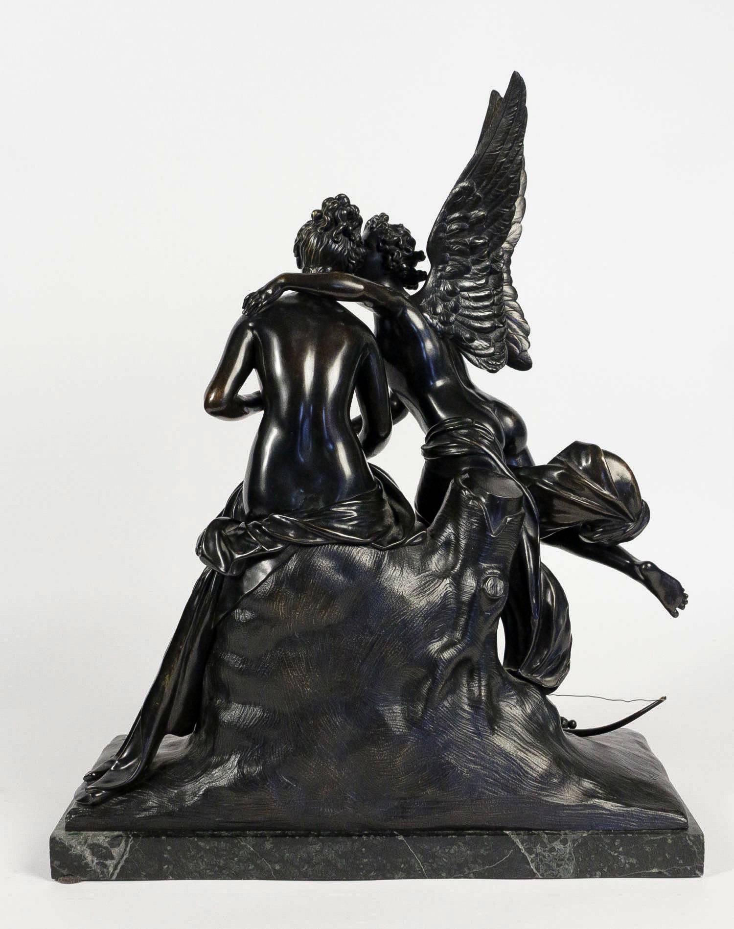 Annunciation Bronze Sculpture, French Romantic Period Circa 1830-1840 For Sale 3