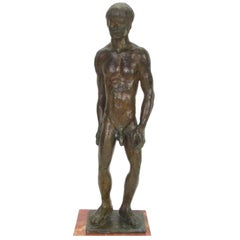 Roger Hubert, "Summer Morning" Bronze Sculpture, 1974