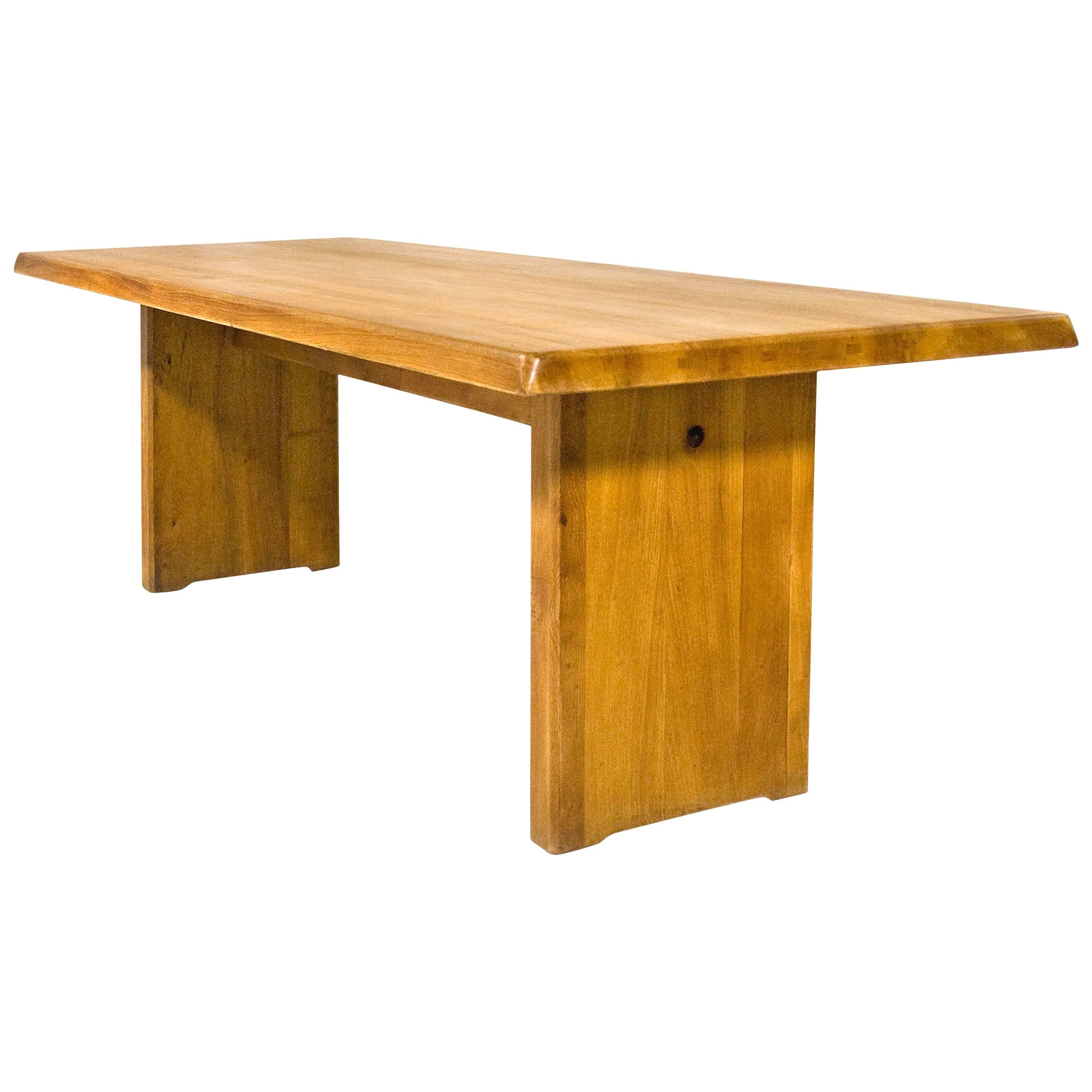 Large Pierre Chapo Dining Table, circa 1960, France