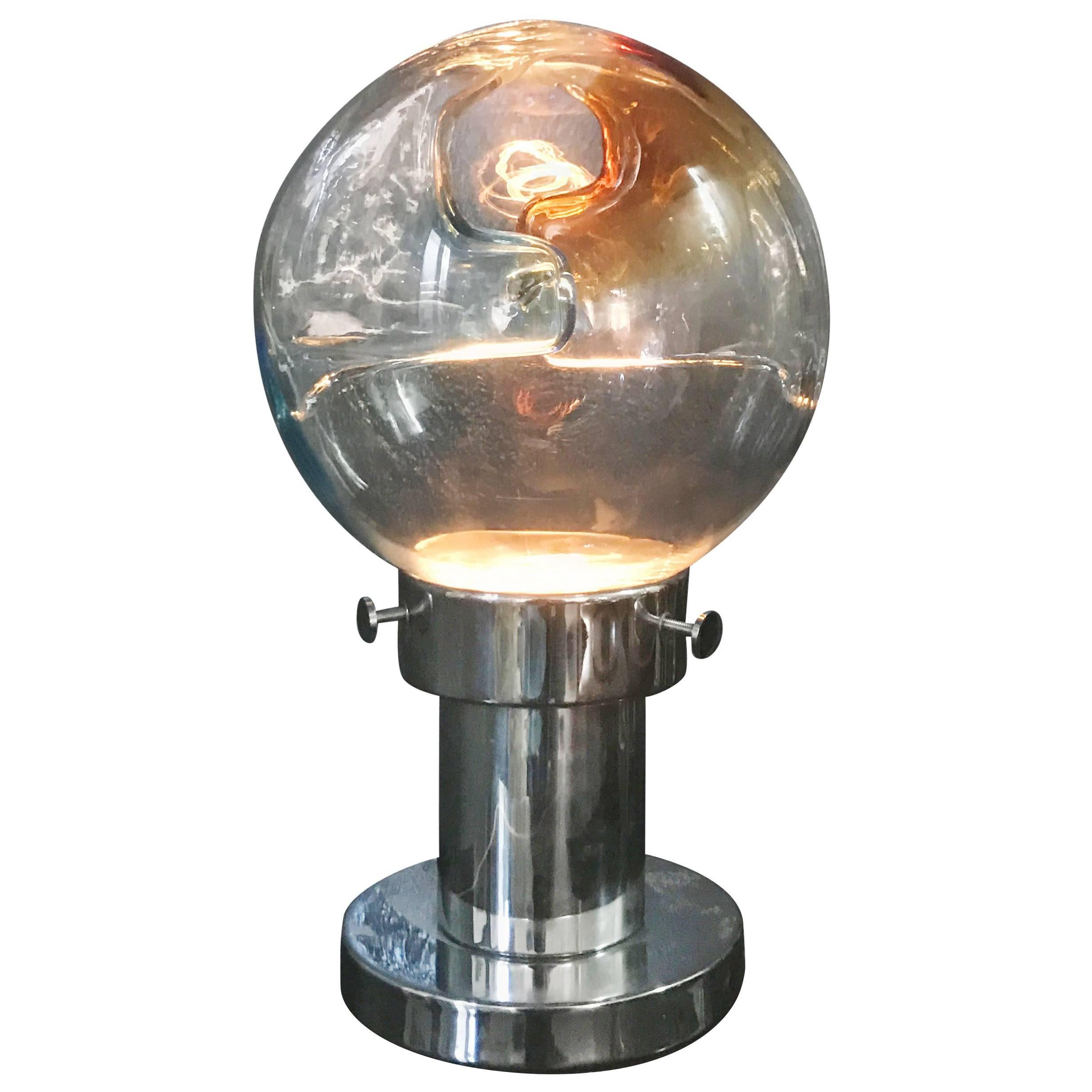 Lampe de bureau de l'ère spatiale de Toni Zuccheri pour Venini, vers 1960, en verre de Murano