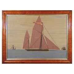 Antique Sailor
s Woolwork Picture of The Young James