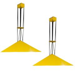 Pair of Ceiling Fixtures Adjustable Height by Bieffeplast 1975 Italy 12