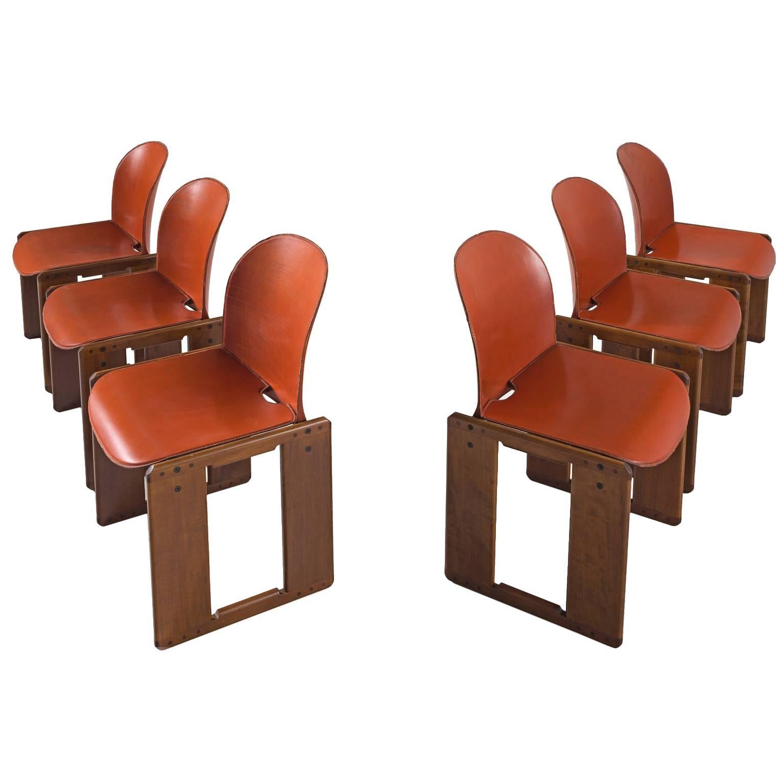 Dialogo Scarpa Chairs in Cognac Leather
