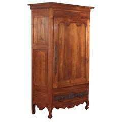 French Louis XV Cherrywood Bonnetiere Armoire, 18th Century 12