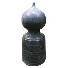 Japanese Massive 32" Tall Museum Antique Bronze Buddhist Garden Ornament 1