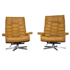 Vintage De Sede DS 35 Executive Swivel Armchairs by Robert Haussmann, 1970s