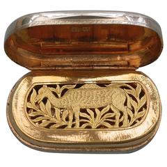 George III Silver Vinaigrette "Camel Grille"