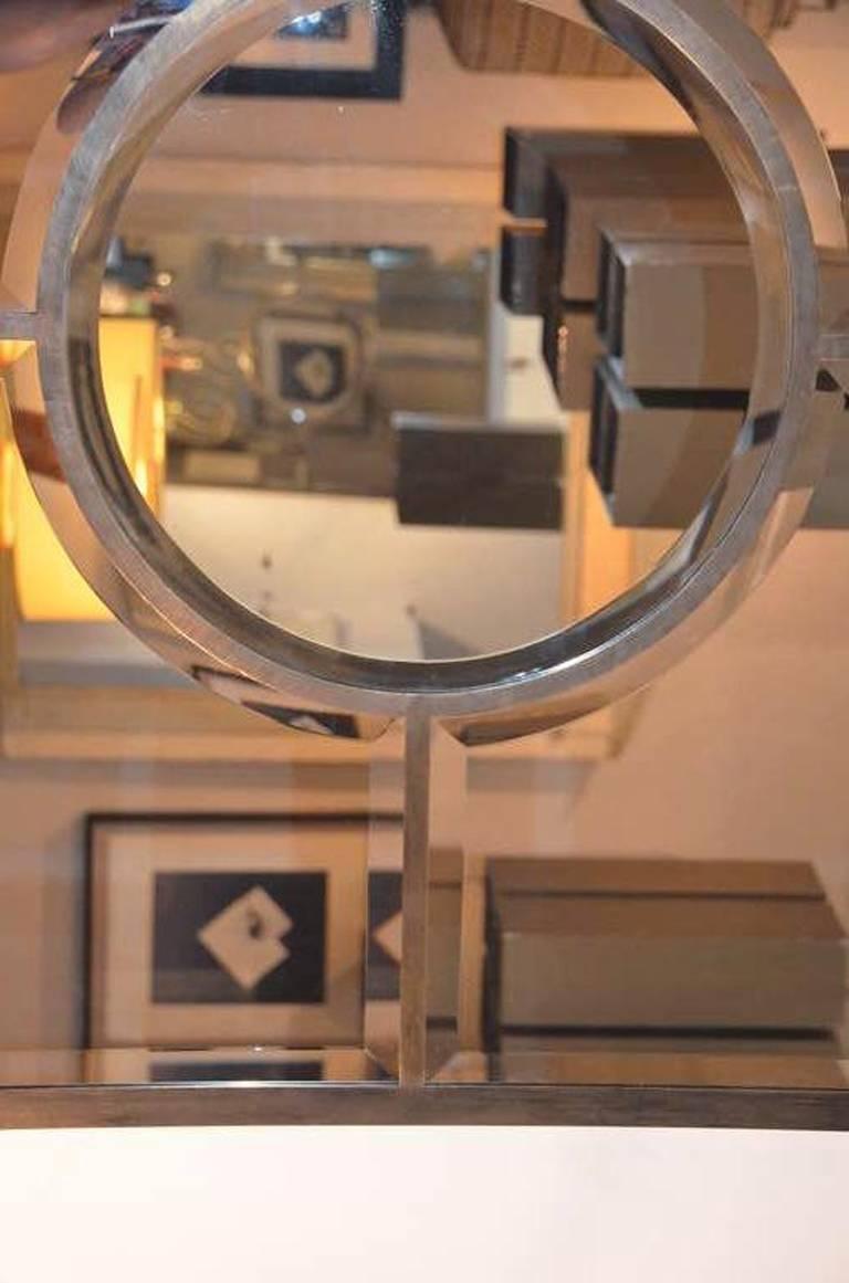 Paar abgeschrägte „Quadrature“-Spiegel aus massivem Messing von Design Frres (Abgeschrägt) im Angebot