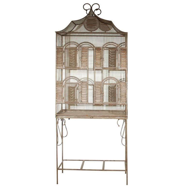 Iron Bird Cage on Stand