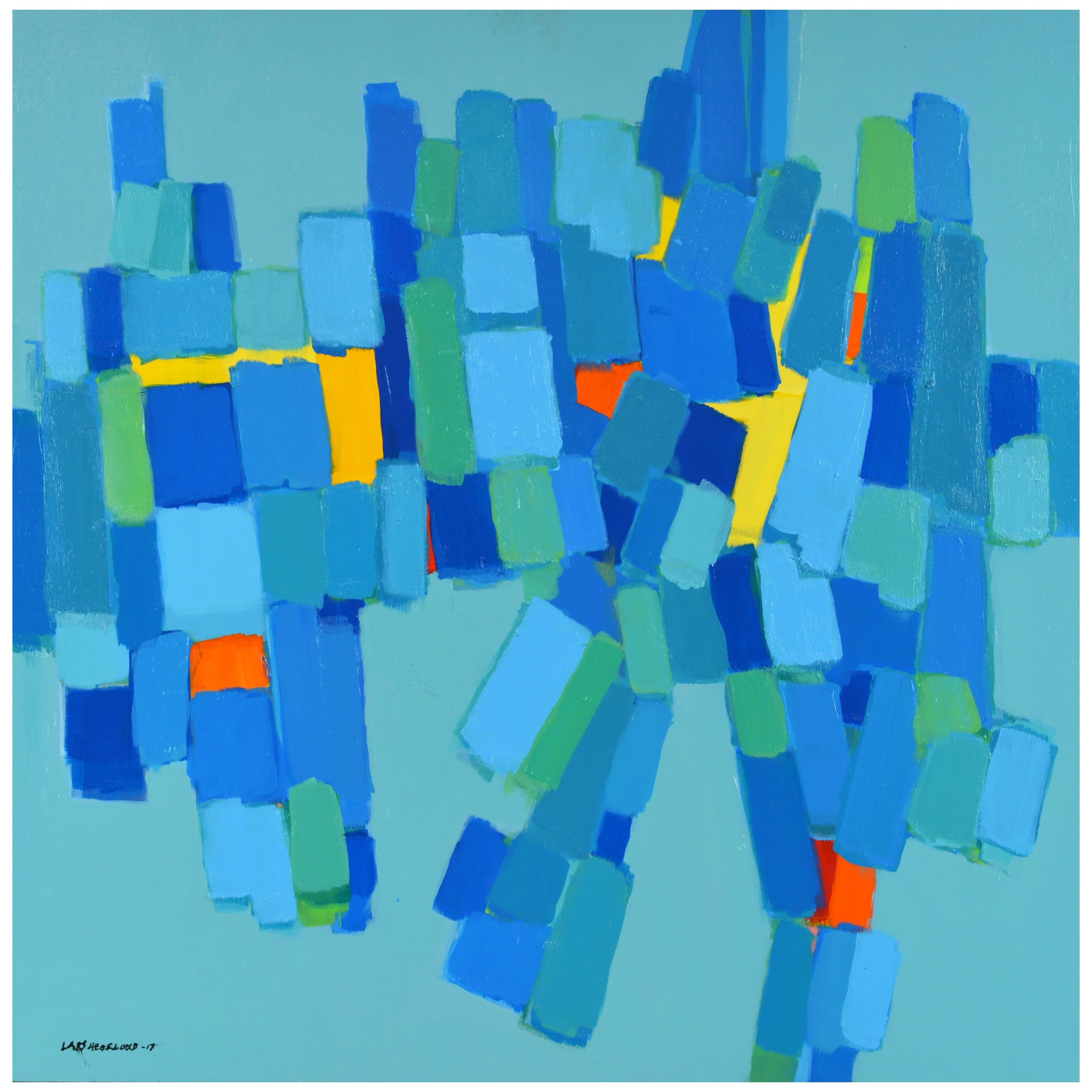 'The Jester' Vibrant Abstract Composition by Lars Hegelund