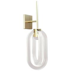 Cirrus Sconce in Cast-Resin and Brushed Brass