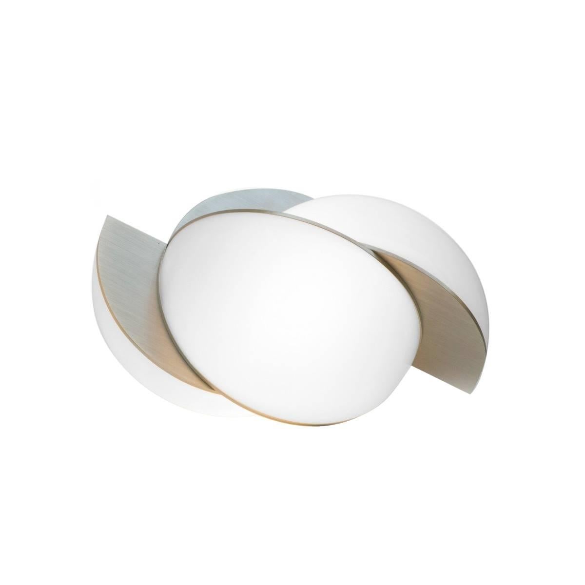 Collision Small Table Light, Gold Galvanic with White Acrylic by Lara  Bohinc For Sale at 1stDibs