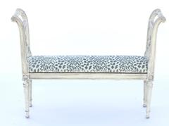 Narrow Neoclassical Style Window Seat Bench