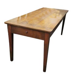 Mid-19th Century French Chestnut and Oak Dining Table