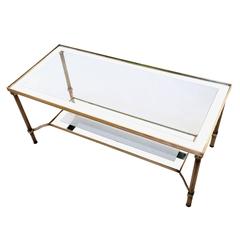Beautiful Brass Coffee Table, Italy, 1950s 8