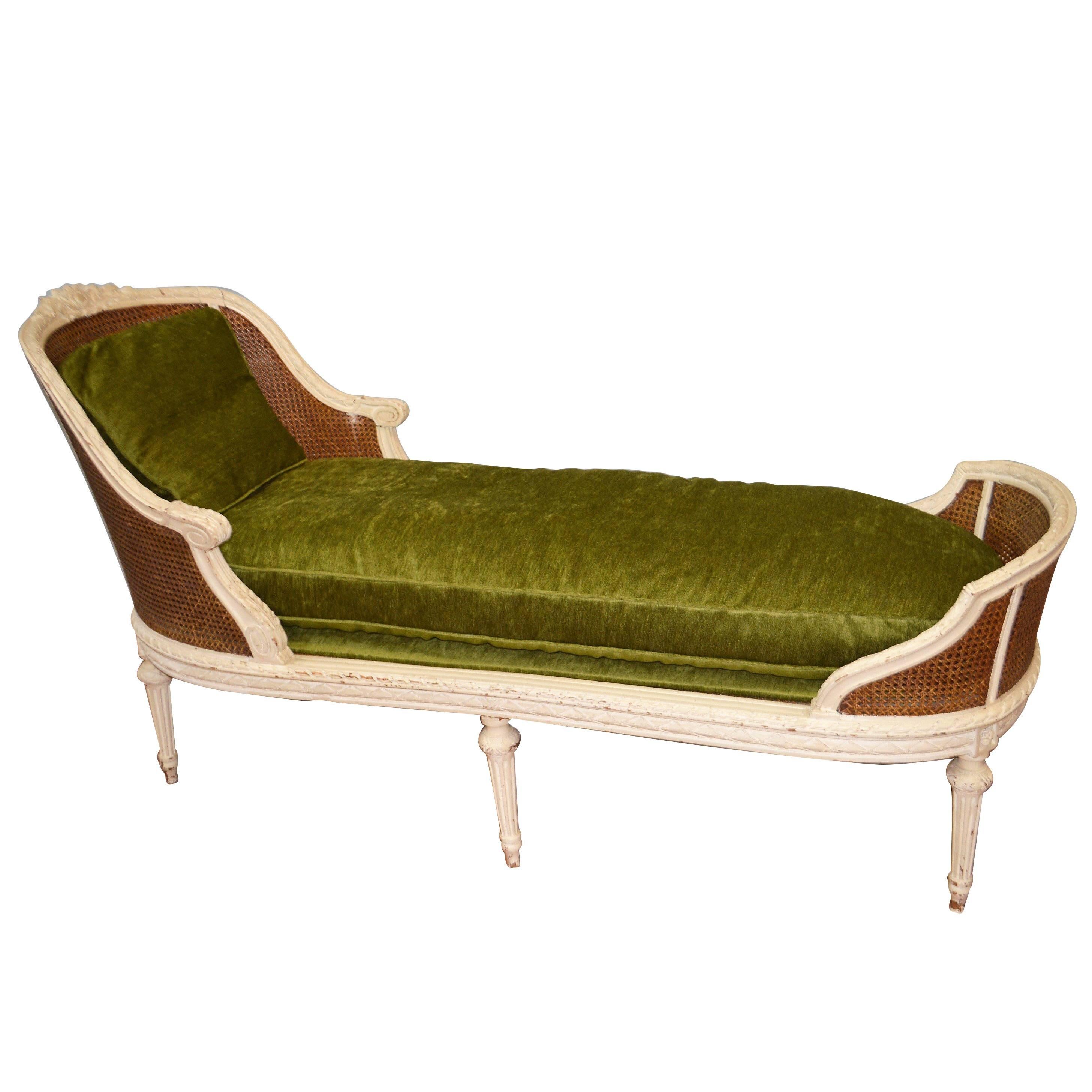 19th century Louis XVI style Chaise Longue For Sale