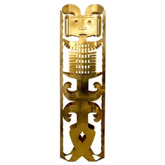 Vintage Brass Totem Sculpture by Robert Zeidman