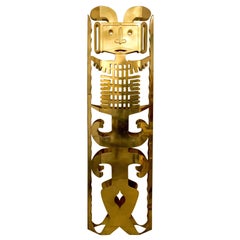 Messing-Totem-Skulptur von Robert Zeidman