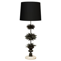 Unusual French Wrought Iron Topiary Lamp